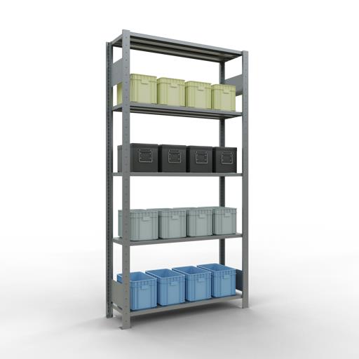 Stecksystem Grundregal, MULTIplus 85 kg, beidseitig nutzbar (Längenriegel)