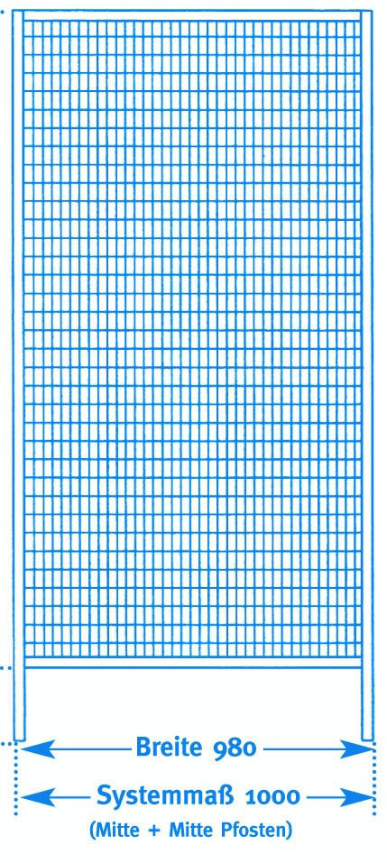Wandelement mit Gitterfüllung (System 9200)