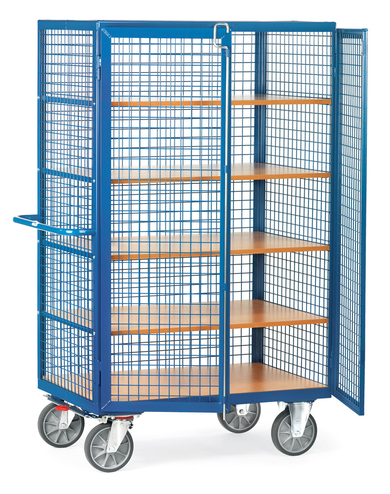 Kastenwagen mit Gitter, Türen - Stangenverschluss