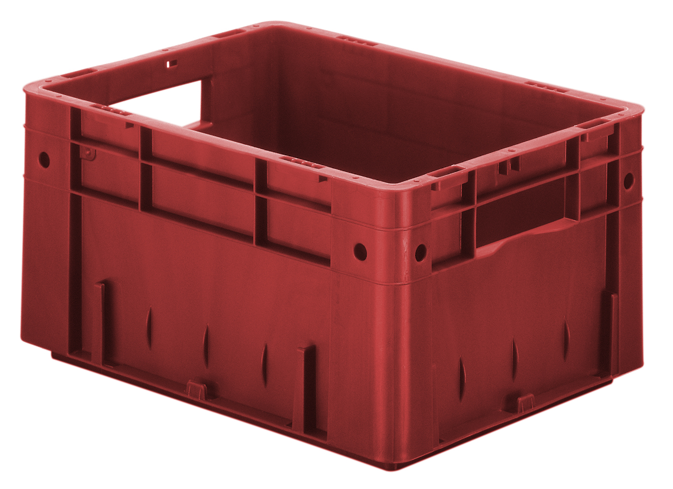 4 Stück Schwerlast-Transport-Stapelkasten VTK, L400 x B300 mm