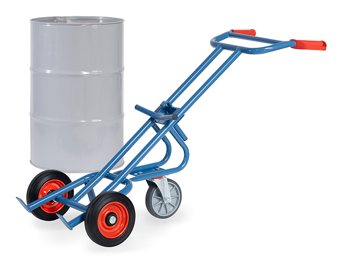 Fasskarre mit Stützrad, Tragkraft 300 kg