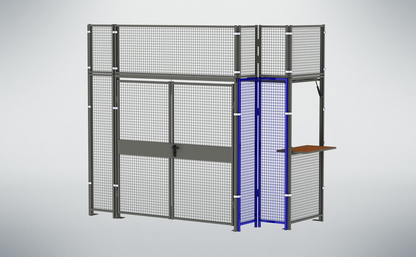 Vario-Eckelement Acrylglas/Blech-Kombination (System 9200)