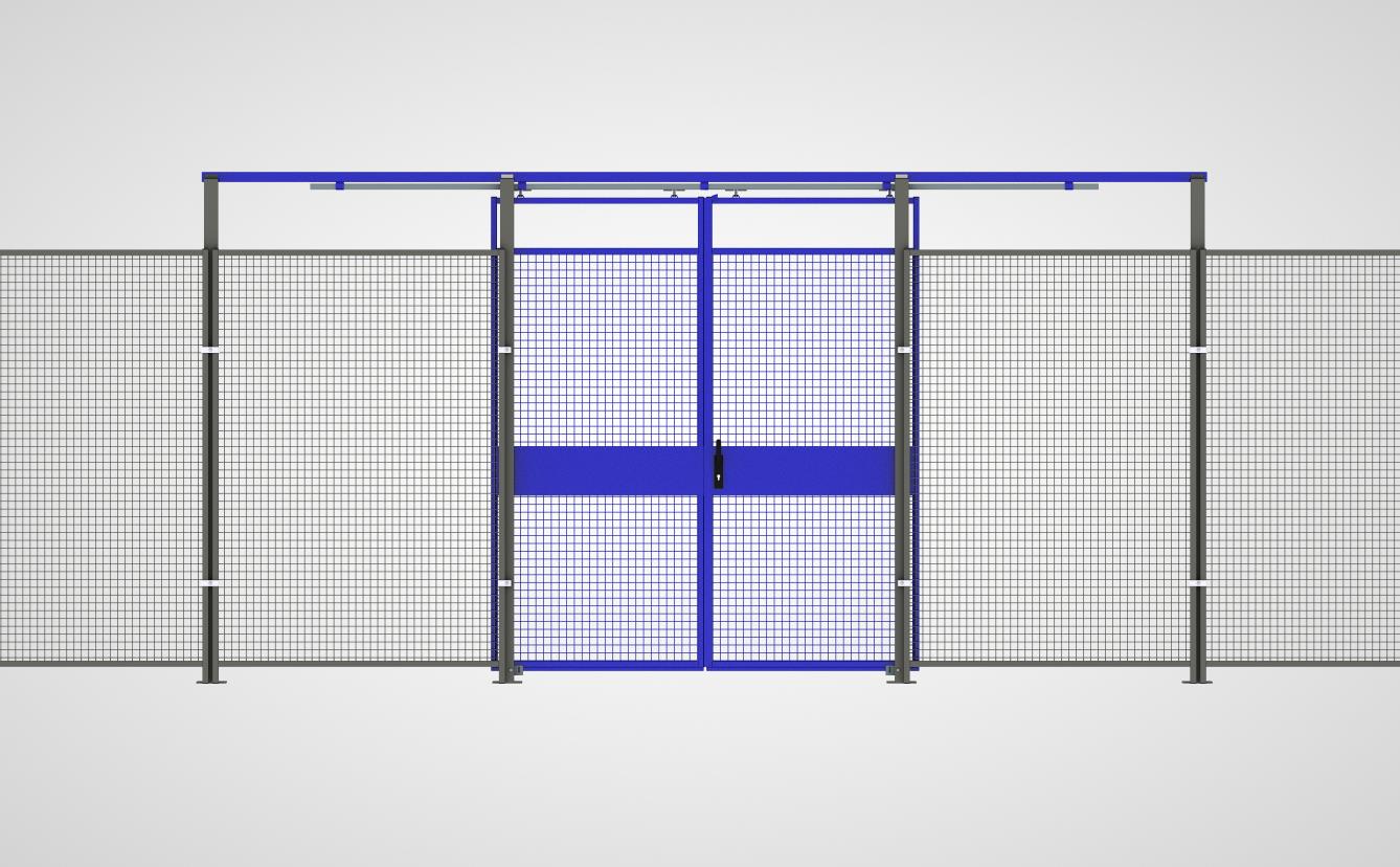 Schiebetür, zweiflügelig, Durchfahrtshöhe 2.500 mm (System 9200)