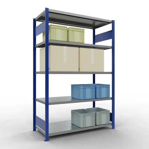 Stecksystem Grundregal, MULTIplus 250 kg, beidseitig nutzbar (Längenriegel)