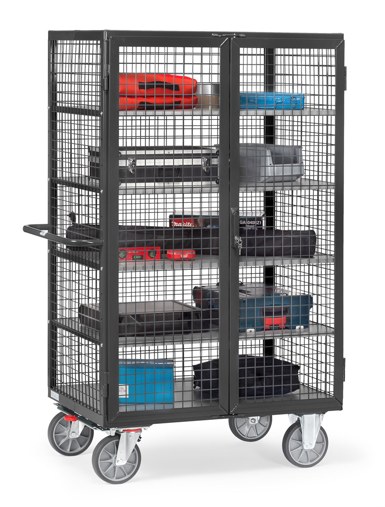 Kastenwagen mit Gitter, Türen - Treibriegelverschluss
