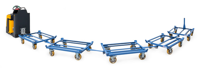 Paletten-Fahrgestell als Routenzug, Tragkraft 1000 kg