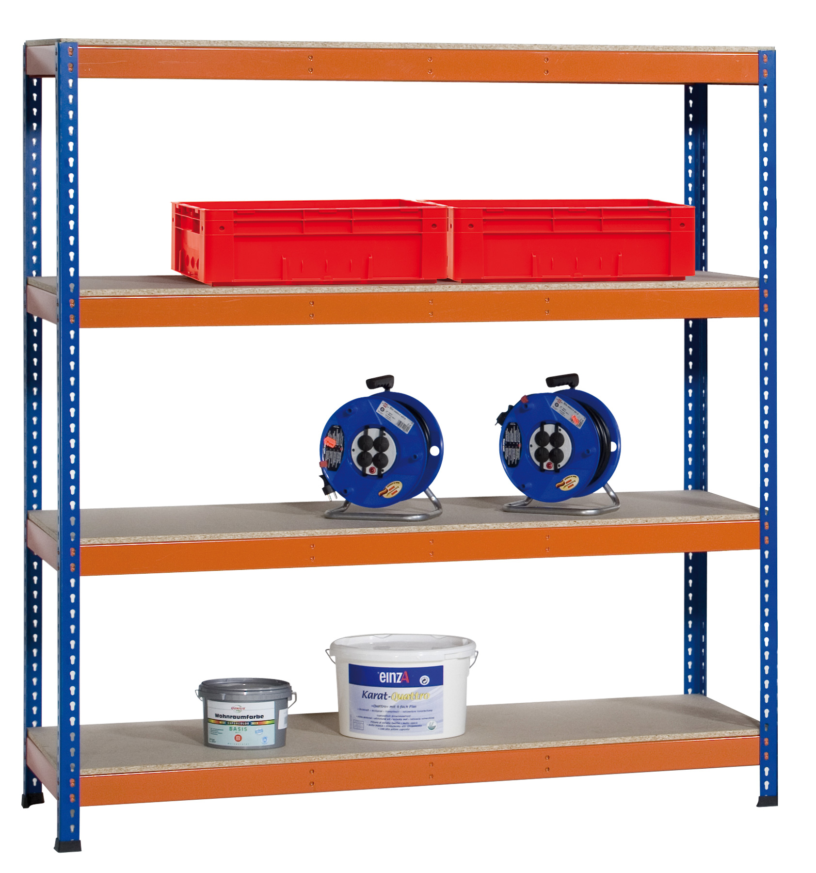 Z1 - Weitspannregal mit Spanplatten-Böden, 100% Stecksystem