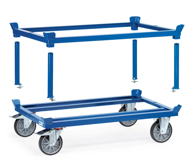 Paletten-Fahrgestell mit TPE-Räder, Tragkraft 750 kg