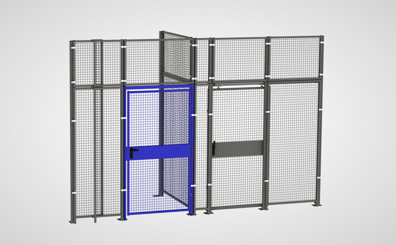 Einzeltür mit Acrylglas/KS-Platte-Füllung (System 9200)