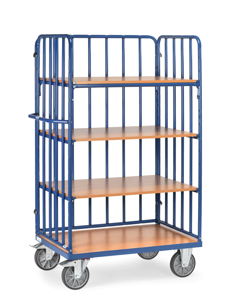 Etagenwagen mit Stahlrohr-Stirn- und Rückseiten, 4 Etagen