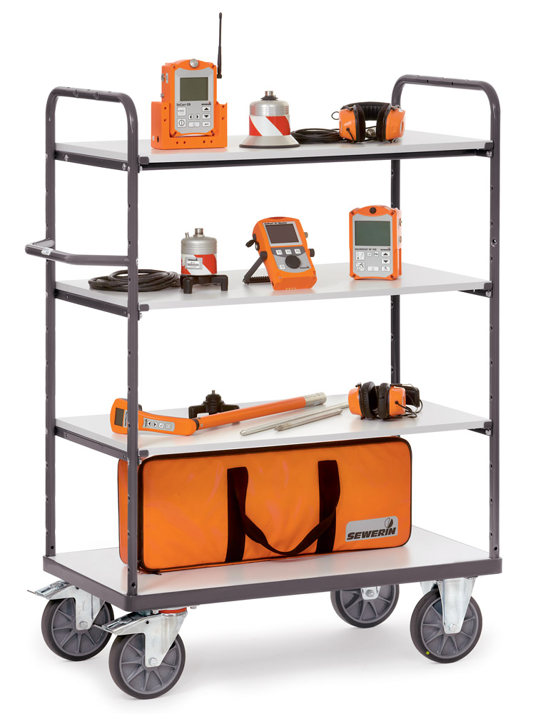 ESD-Etagenwagen mit 4 Ebenen, Tragkraft 600 kg