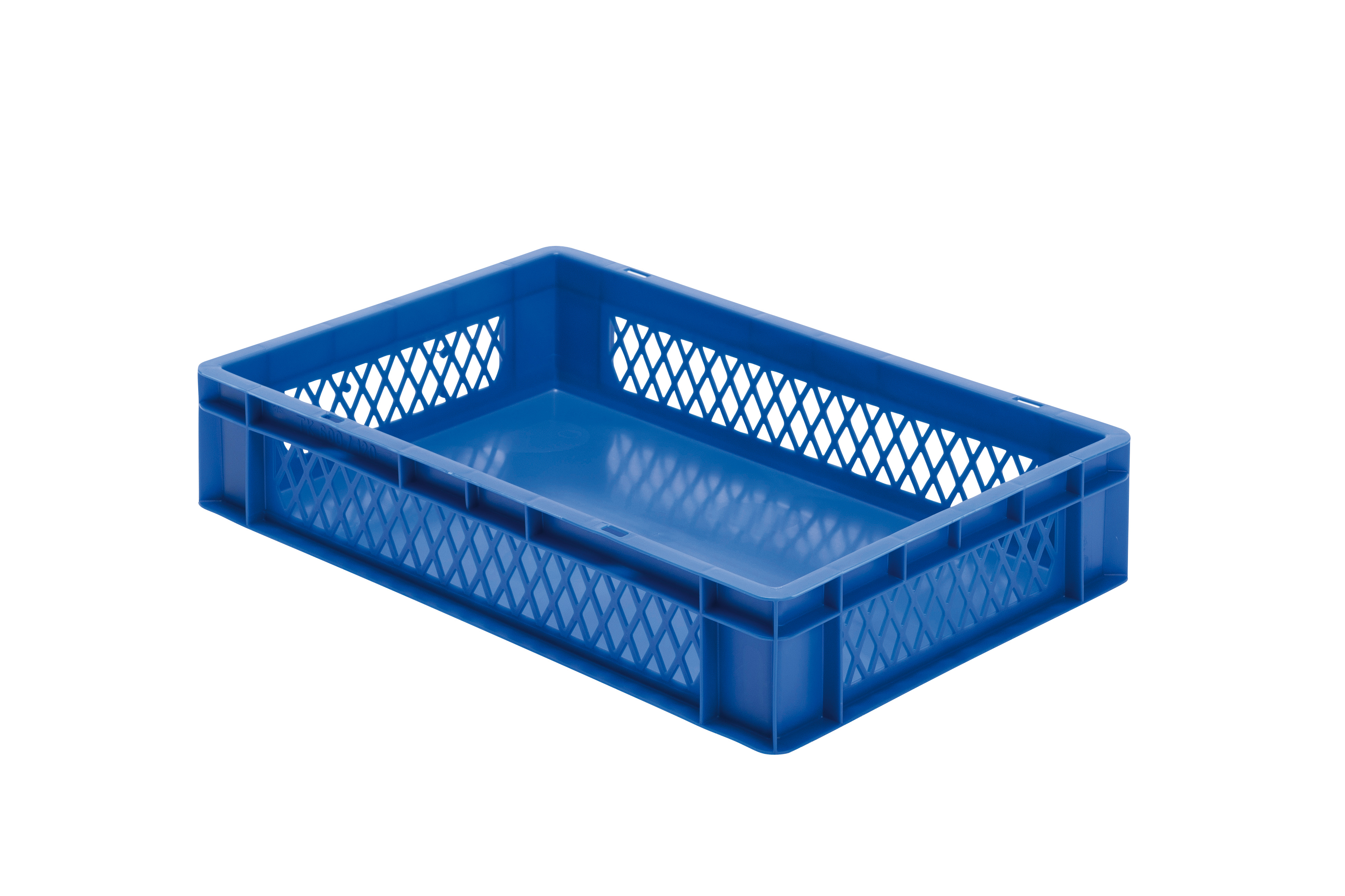 2 Stück Transport-Stapelkasten TK, L600 x B400 mm, Wände durchbrochen