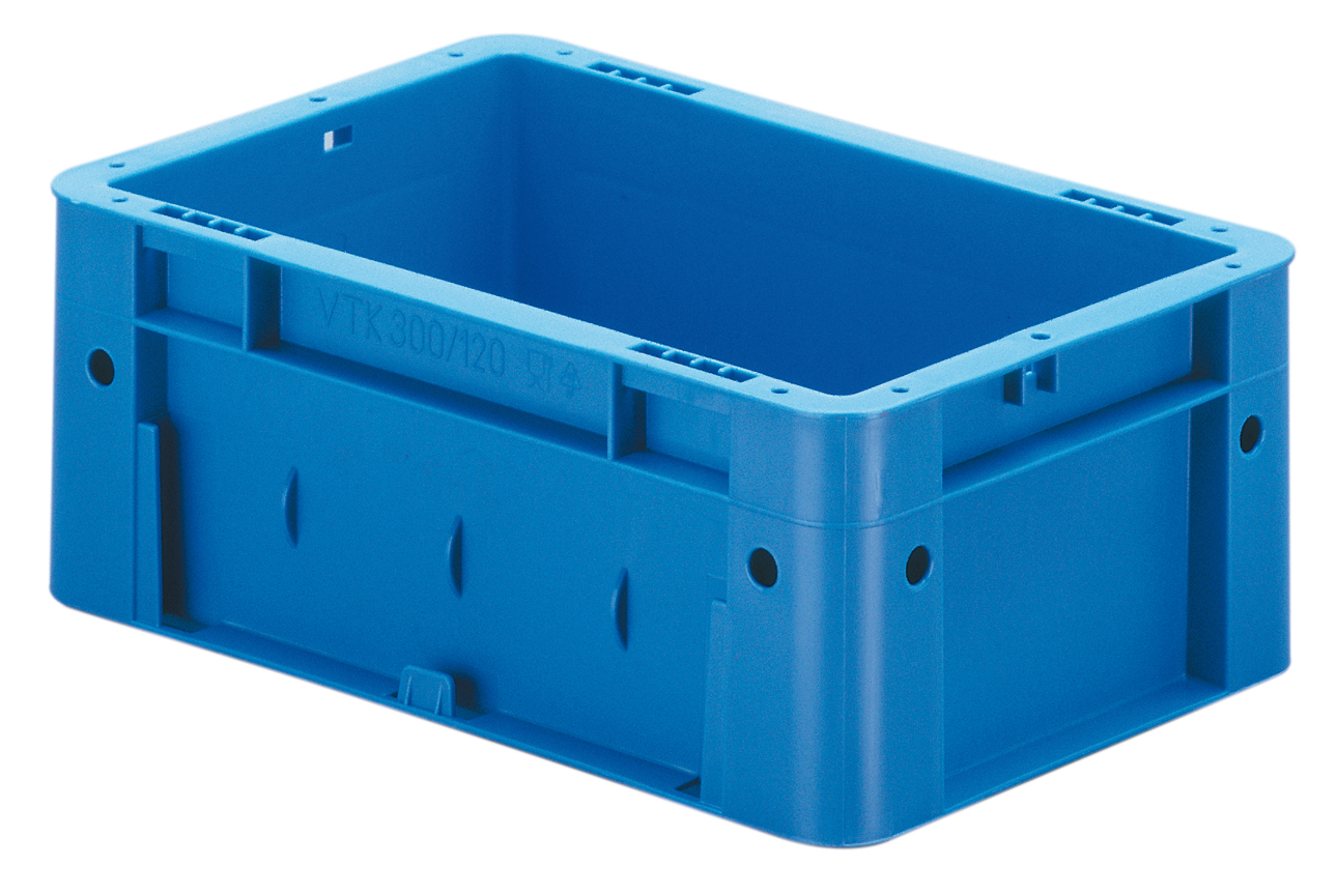8 Stück Schwerlast-Transport-Stapelkasten VTK, L300 x B200 mm