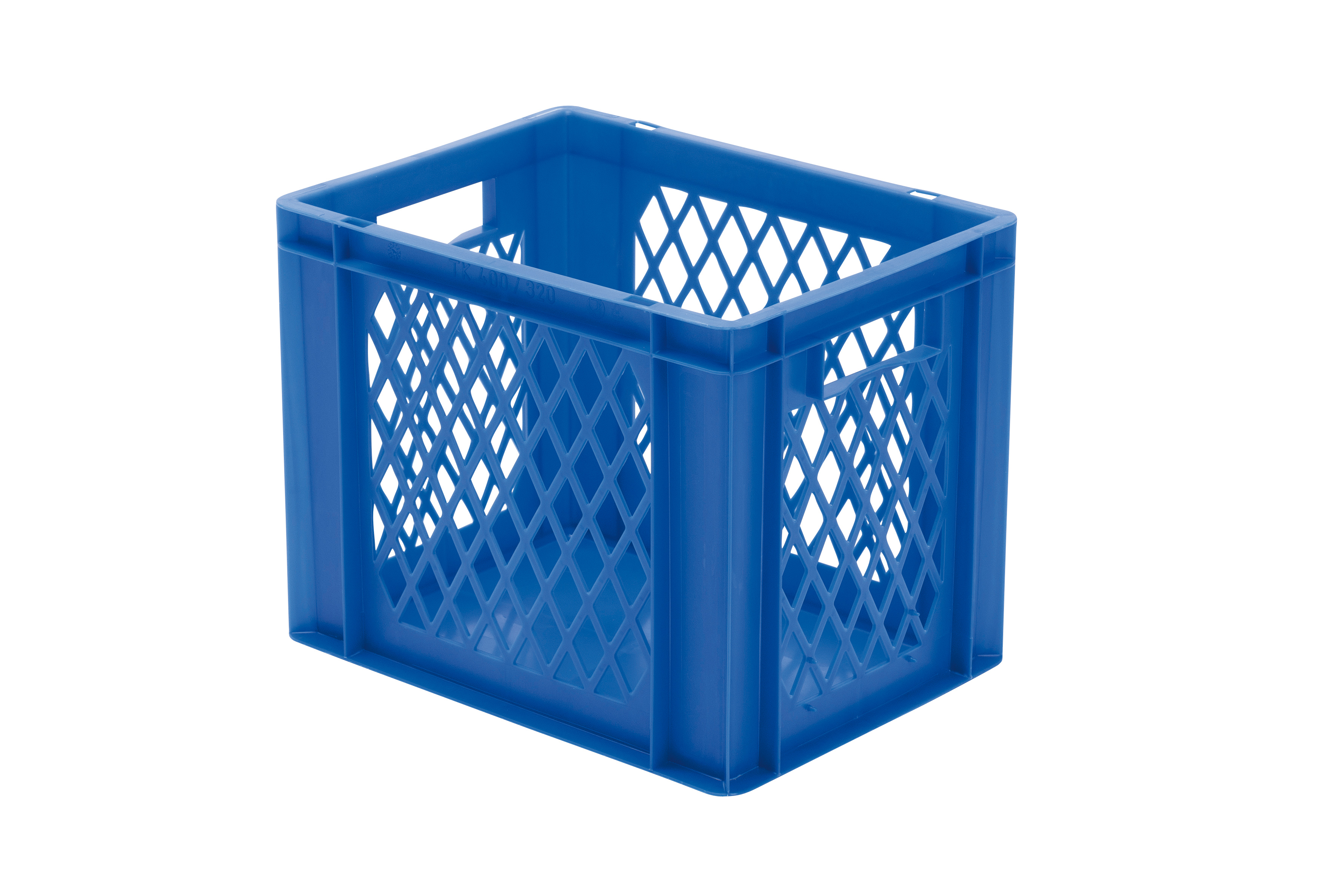 4 Stück Transport-Stapelkasten TK, L400 x B300 mm, Wände durchbrochen
