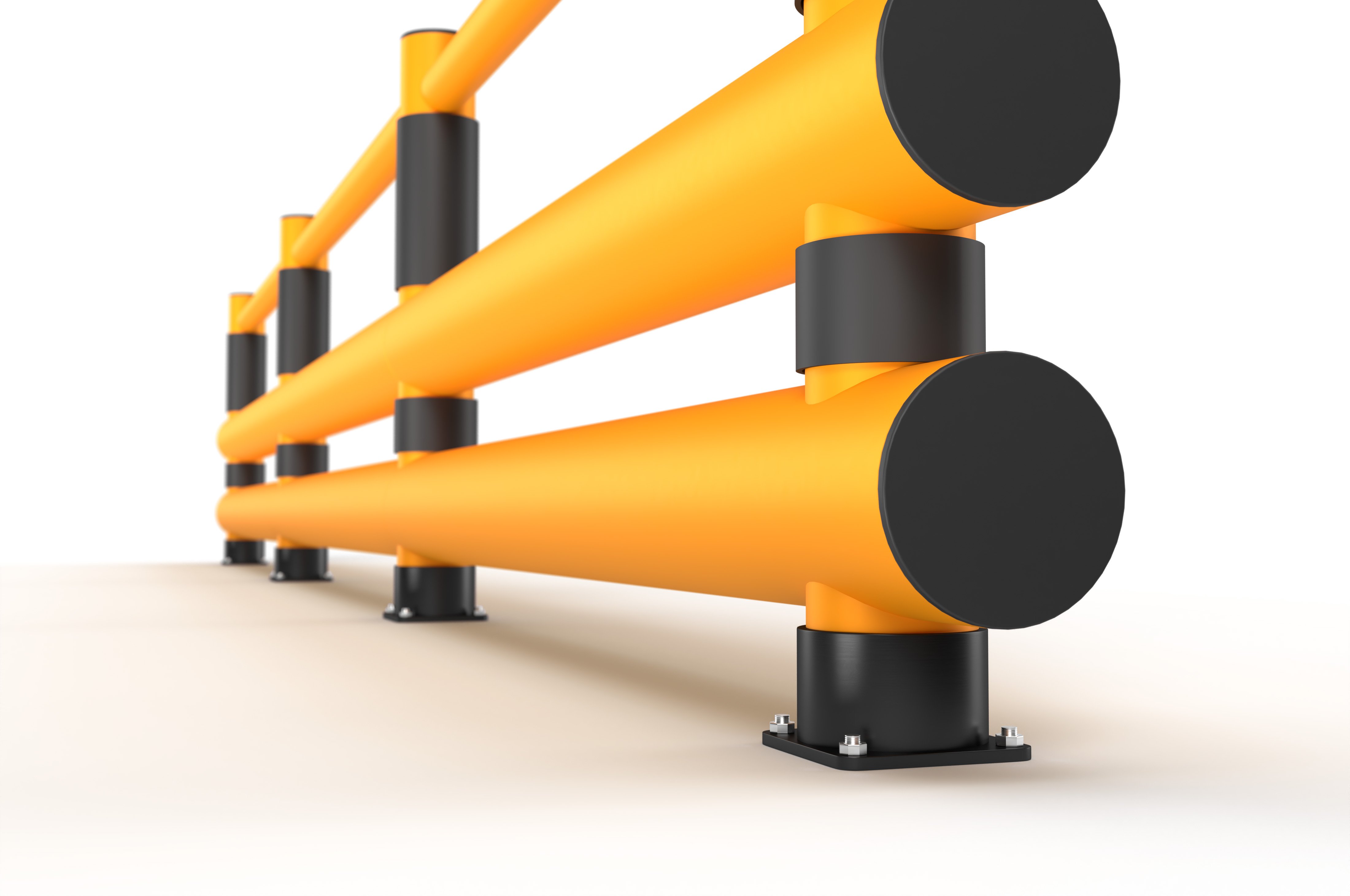 Wegtrennung "Handlauf" mit Doppelplanke