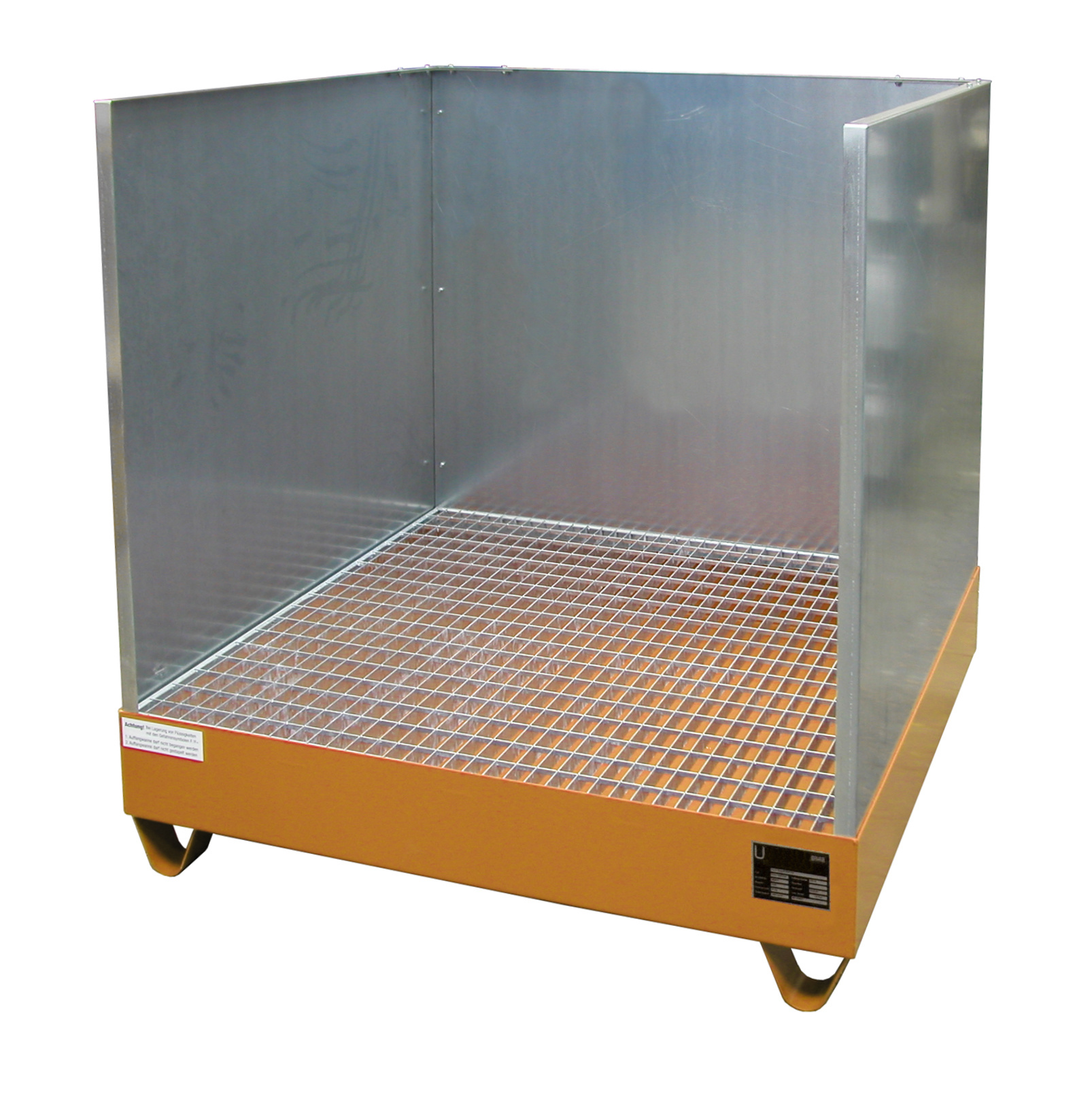 Auffangwanne Serie 2000 mit Spritzschutzwand