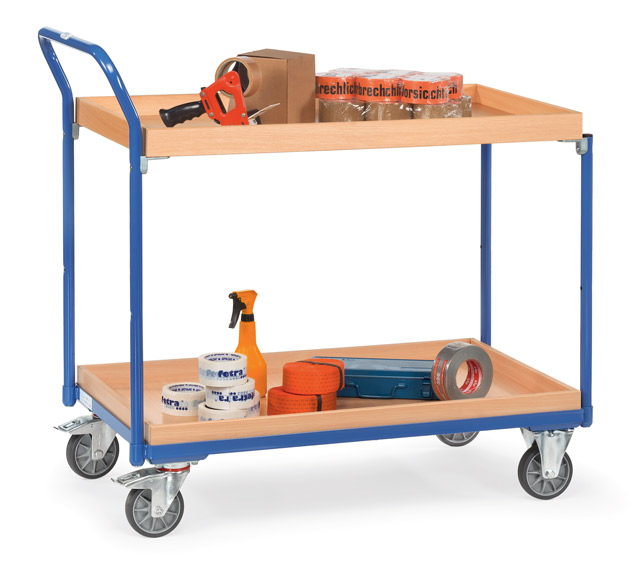 Leichter Tischwagen, Tragkraft 300 kg, mit Kastenboden