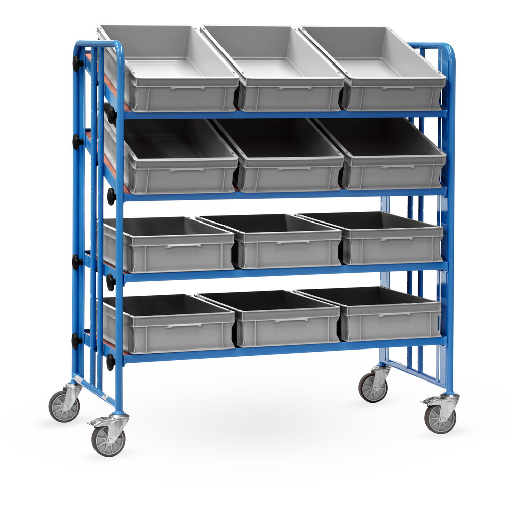 Montagewagen mit 12 Kästen, Tragkraft 250 kg