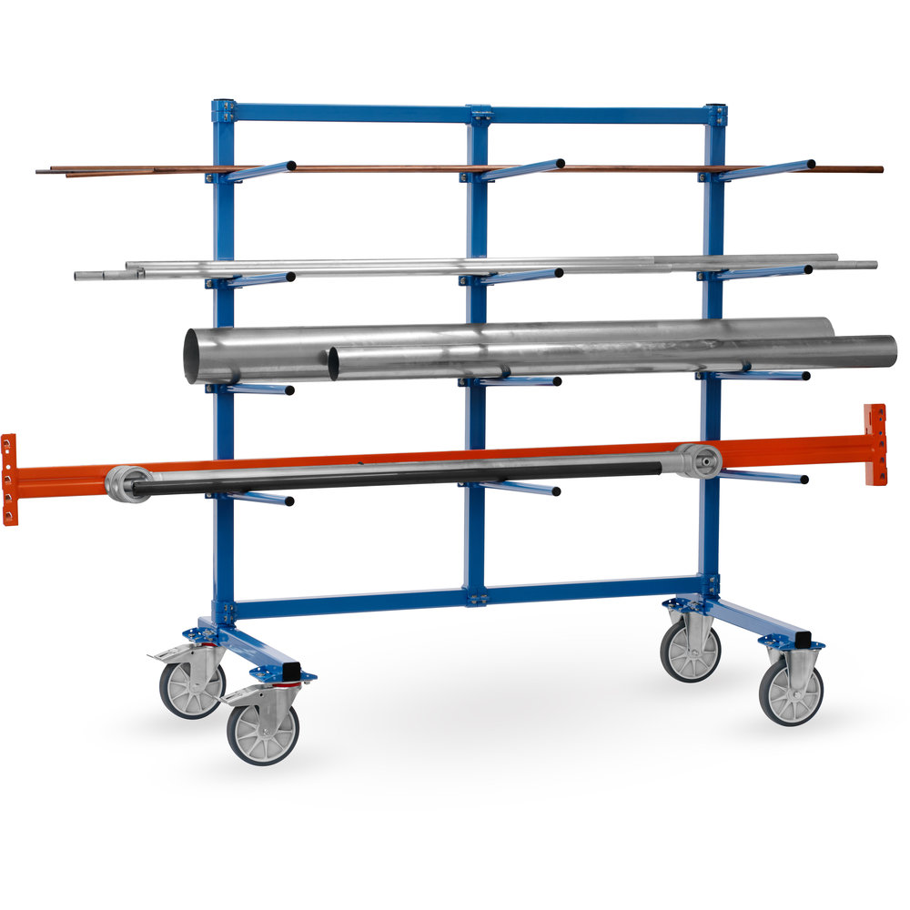 Tragarmwagen einseitig, Arme geneigt, mit Abrollsicherung